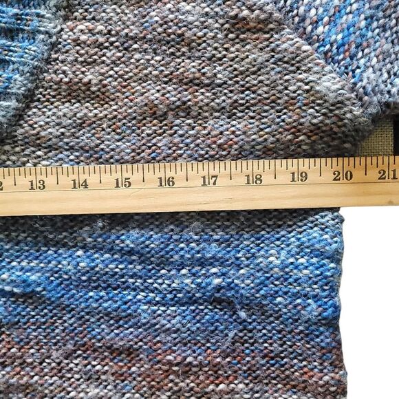 PrAna Claus Blue Knit Pullover Wool Blend Nordic Sweater Women's Small - Picture 9 of 11